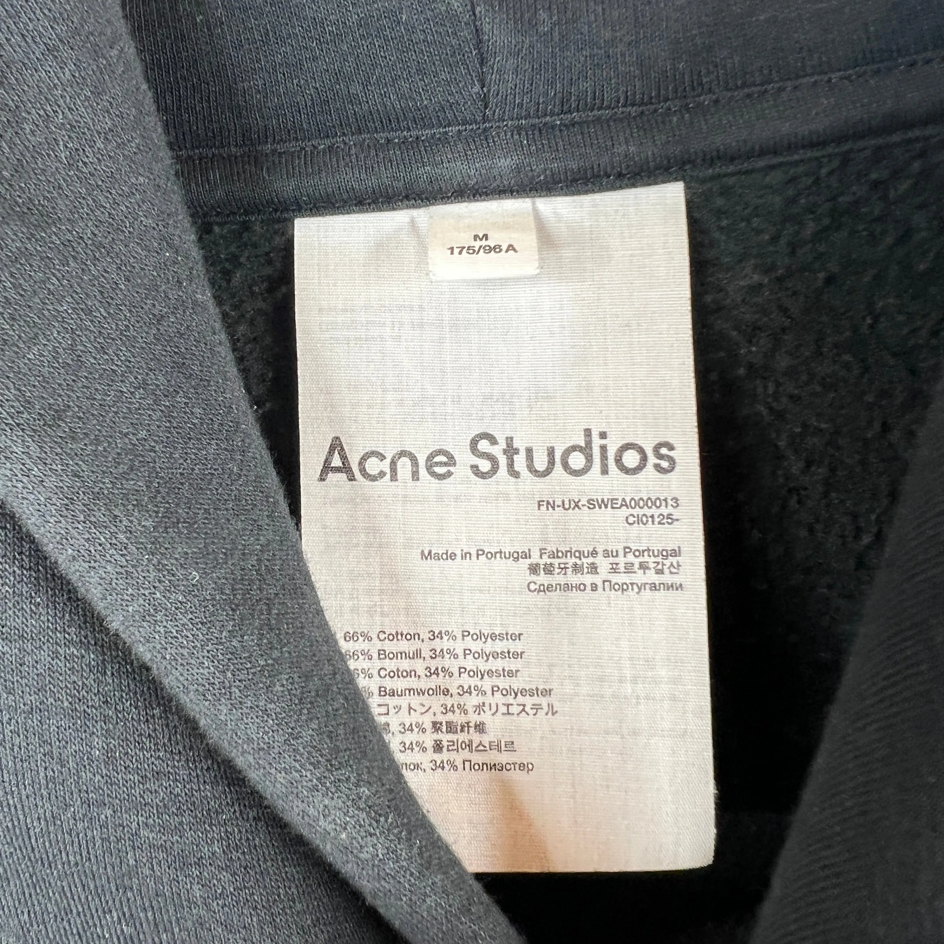 Acne Studios Basic Black Hoodie