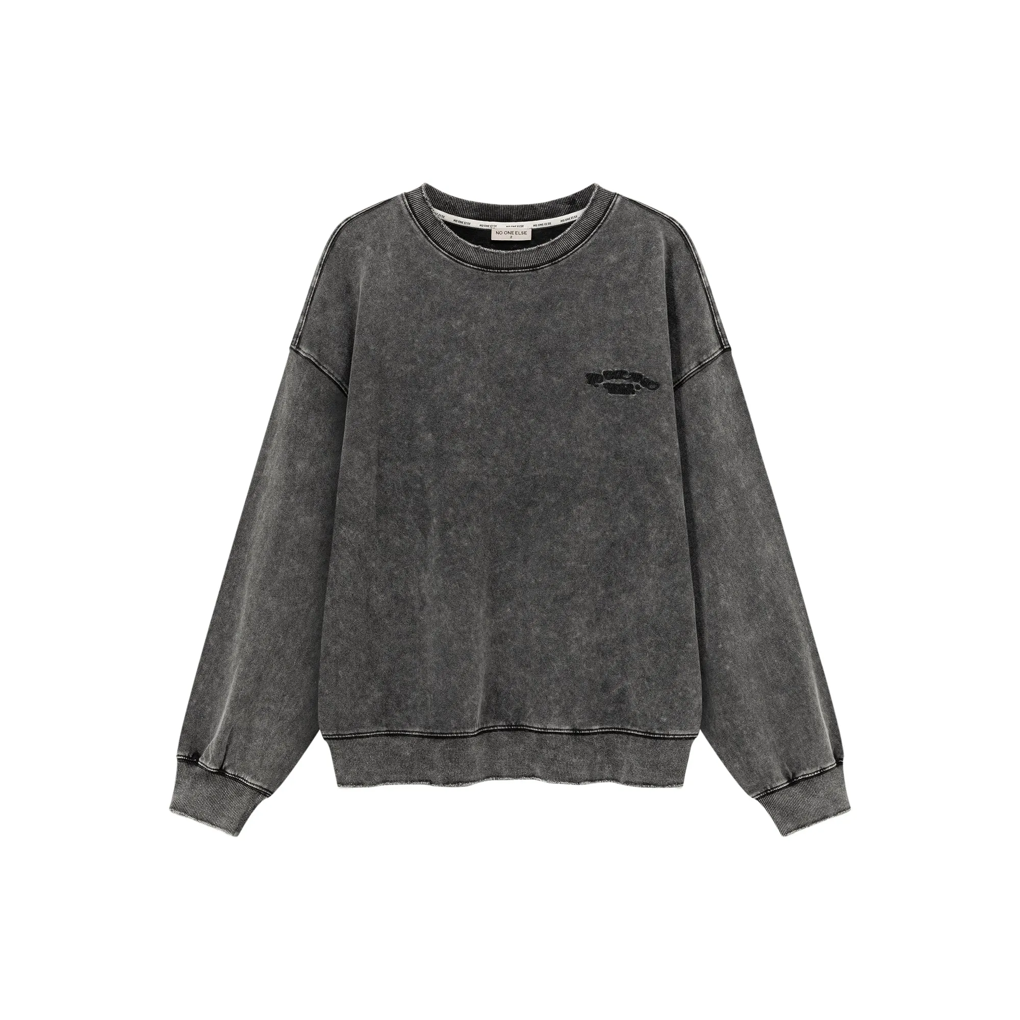 Basic Embroidery Overfit Sweatshirt