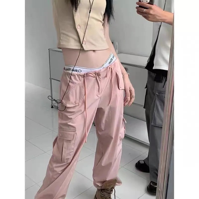 Black Cargo Pants Women Baggy Trousers 2022 Fall Streetwear Oversized Pants Vintage Casual Loose Sweatpants