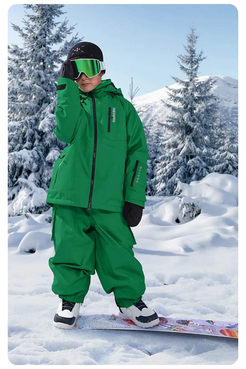 Boys & Girls Outdoor Baggy Ski Jacket & Pants Set