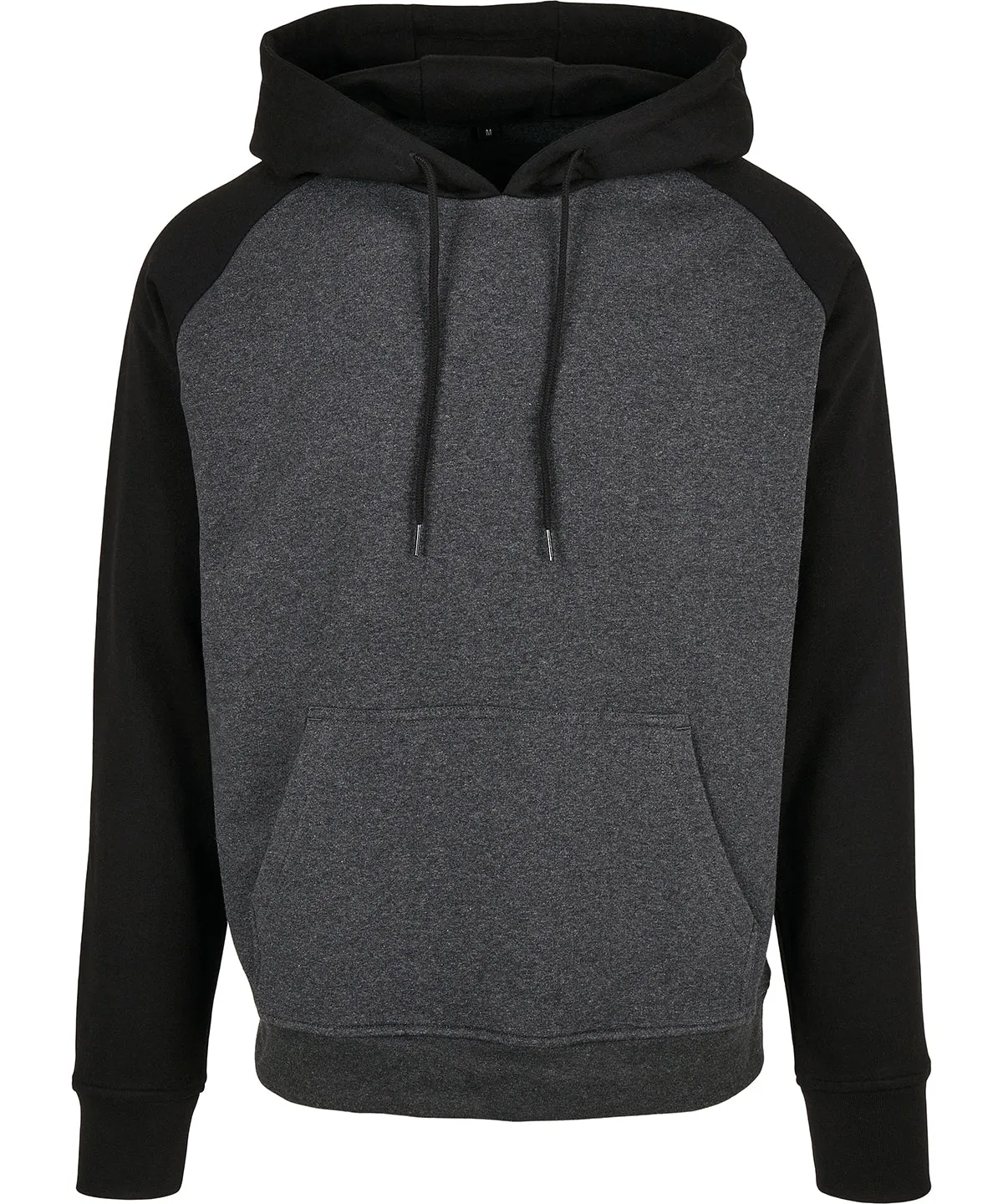 Charcoal/Black - Basic raglan hoodie