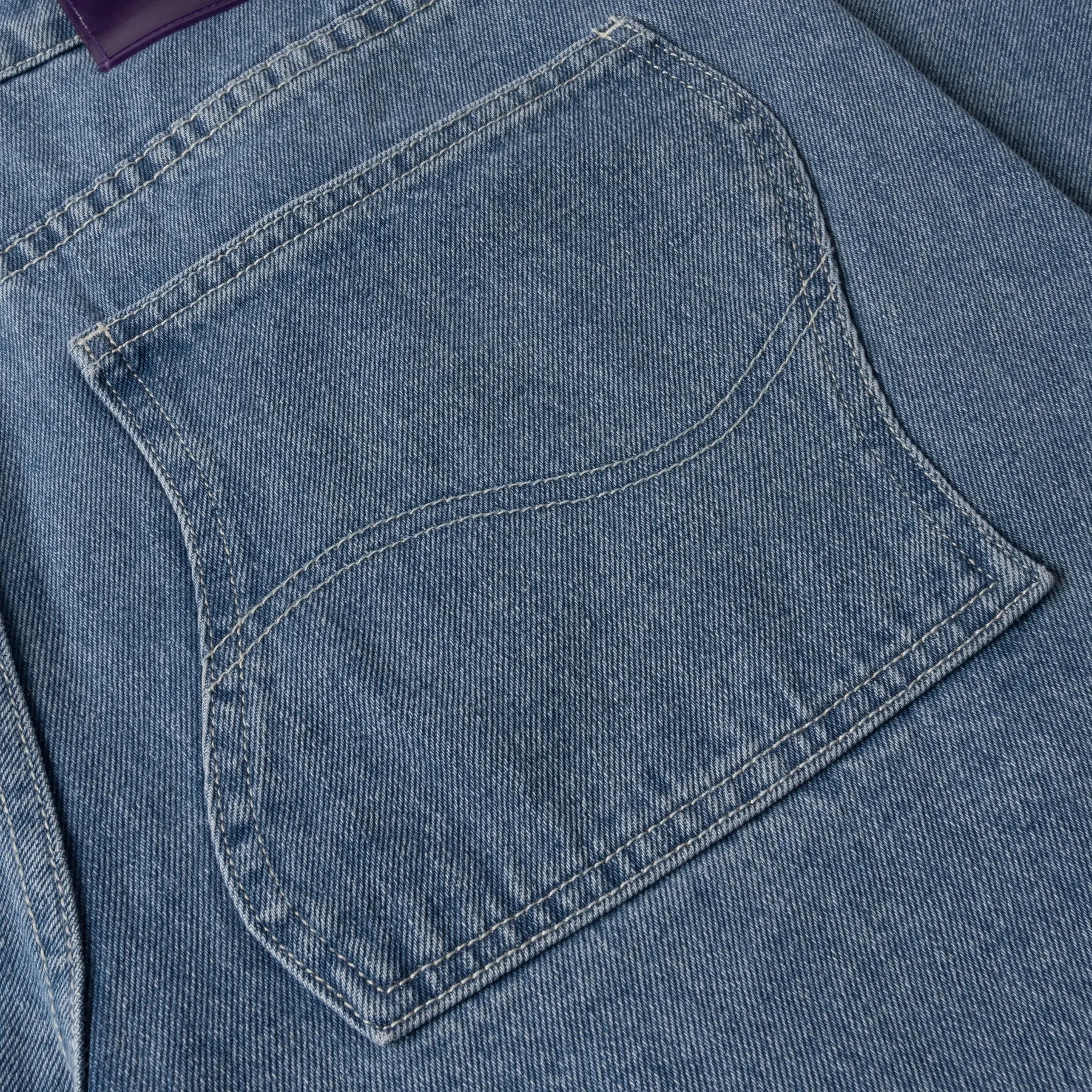 Classic Baggy Denim Pants - Blue Washed