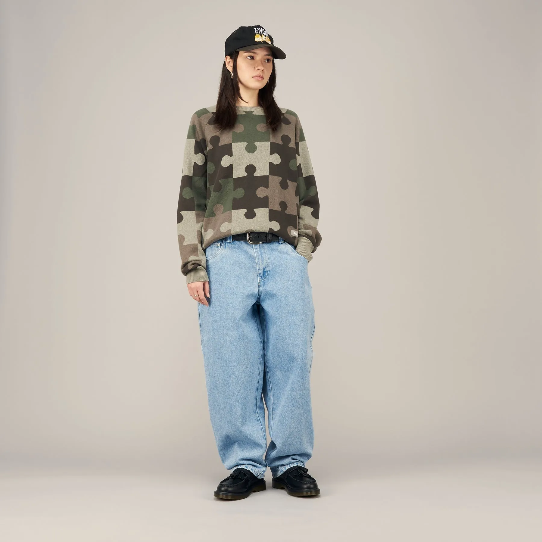 Classic Baggy Denim Pants - Vintage Blue