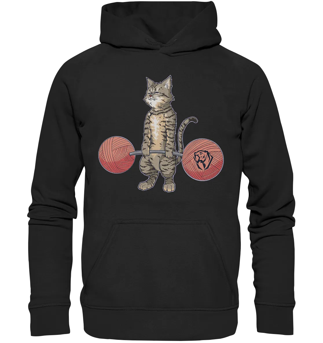 Deadlifting Tabby Cat Hoodie (EU) 3XL 