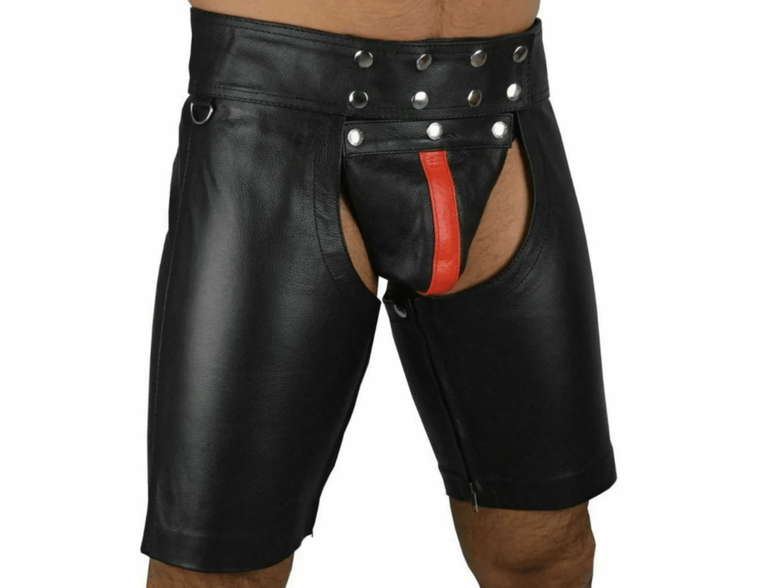 Fetish Wear Leather Bondage Shorts