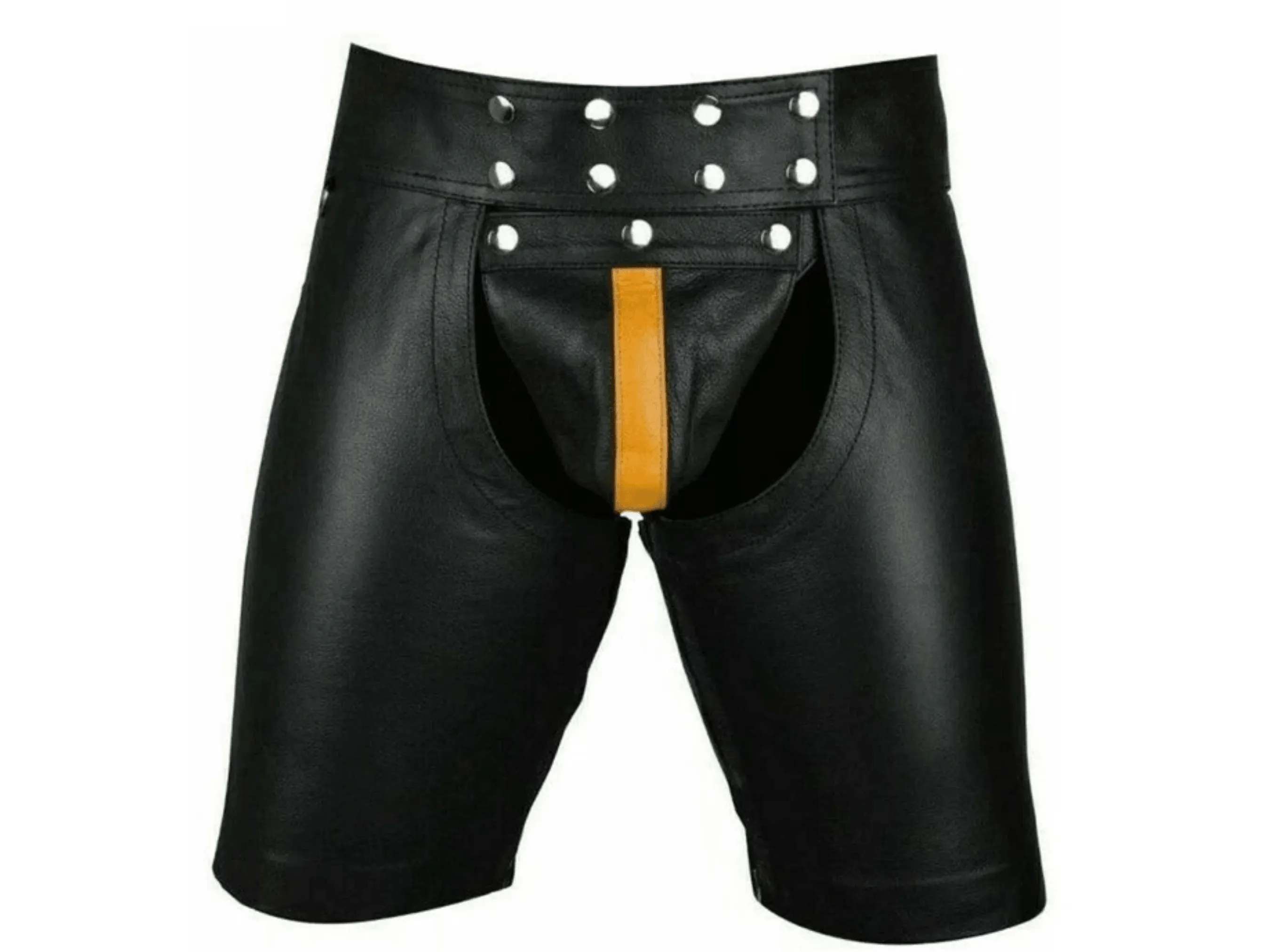 Fetish Wear Leather Bondage Shorts