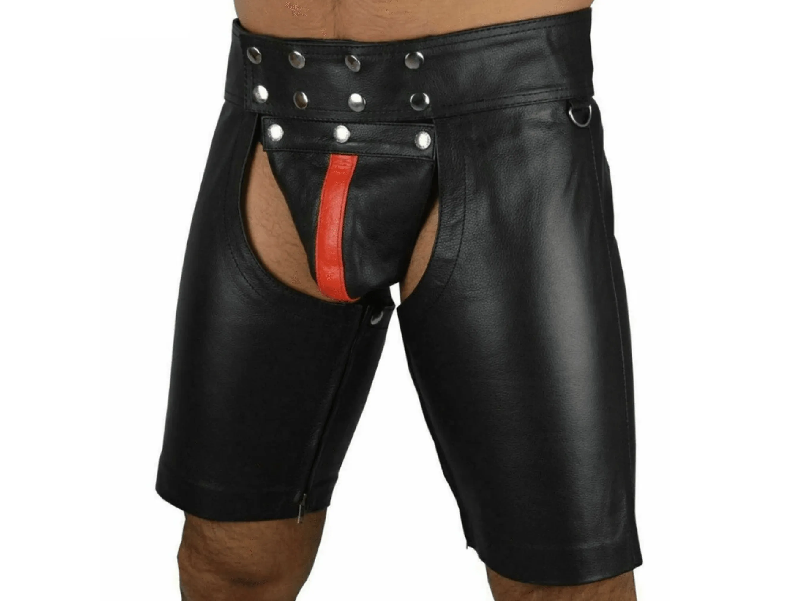 Fetish Wear Leather Bondage Shorts