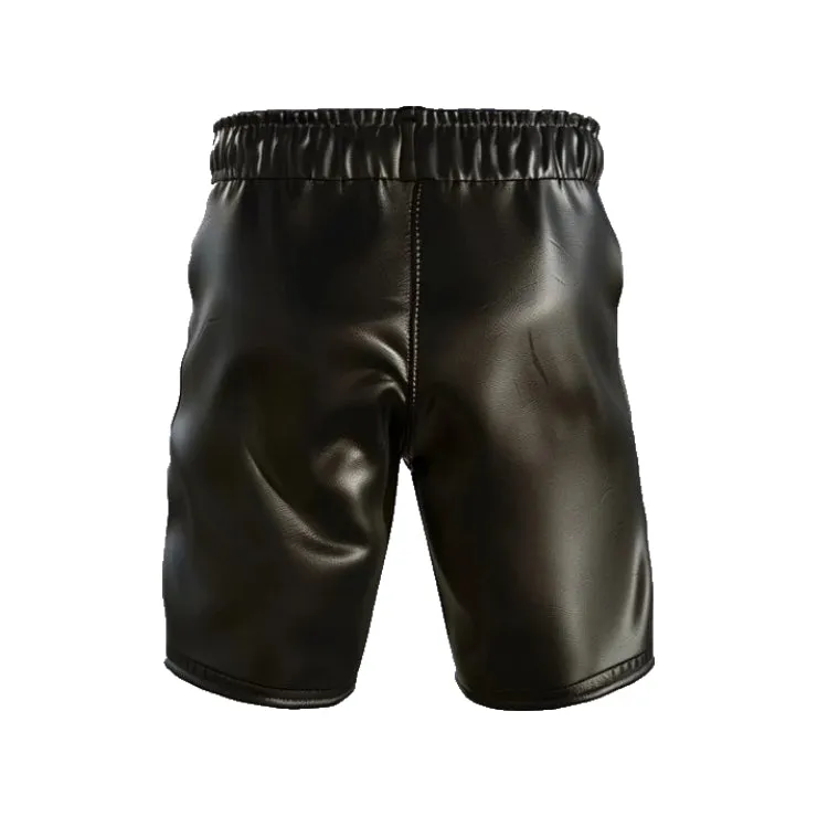 Genuine Leather Shorts Black