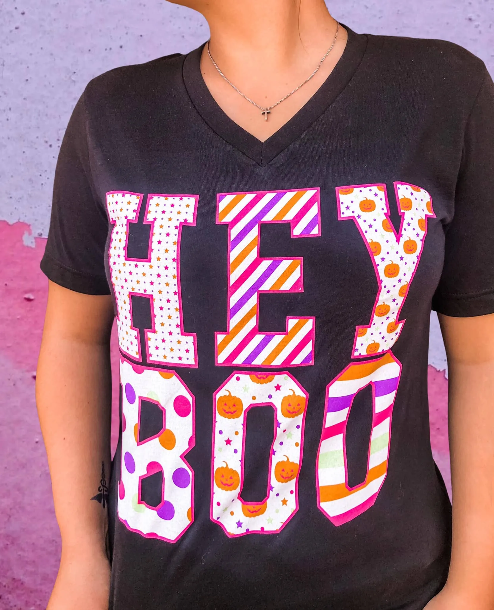 Hey Boo Halloween Graphic Tee