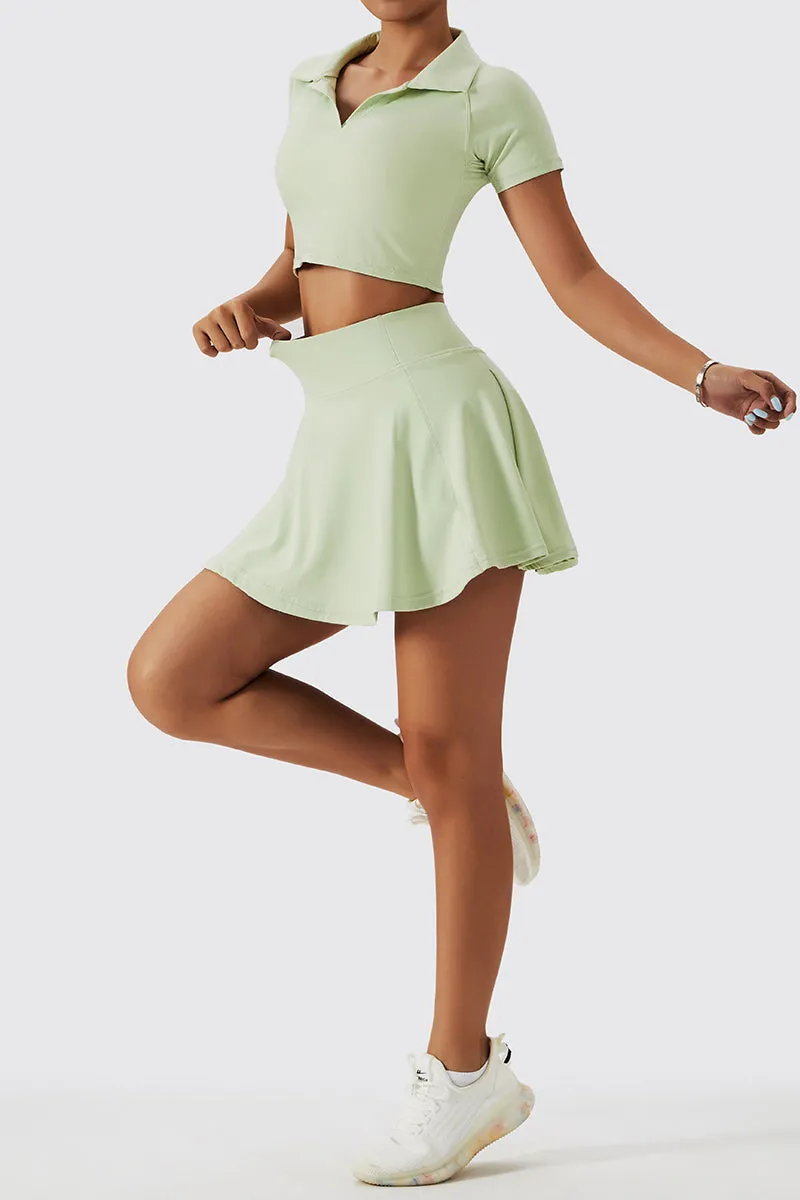 High Waisted Pleated Tennis Skirt