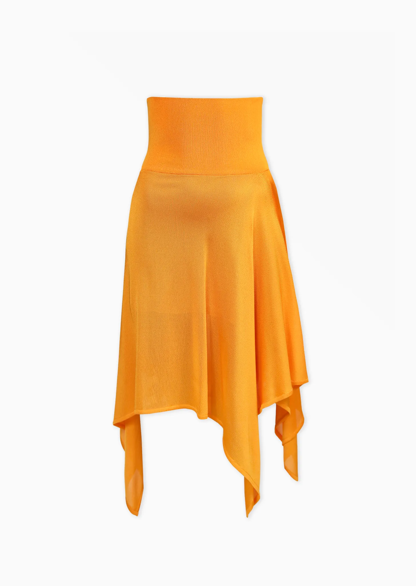 Isabeau - High Waist Handkerchief Hem Skirt