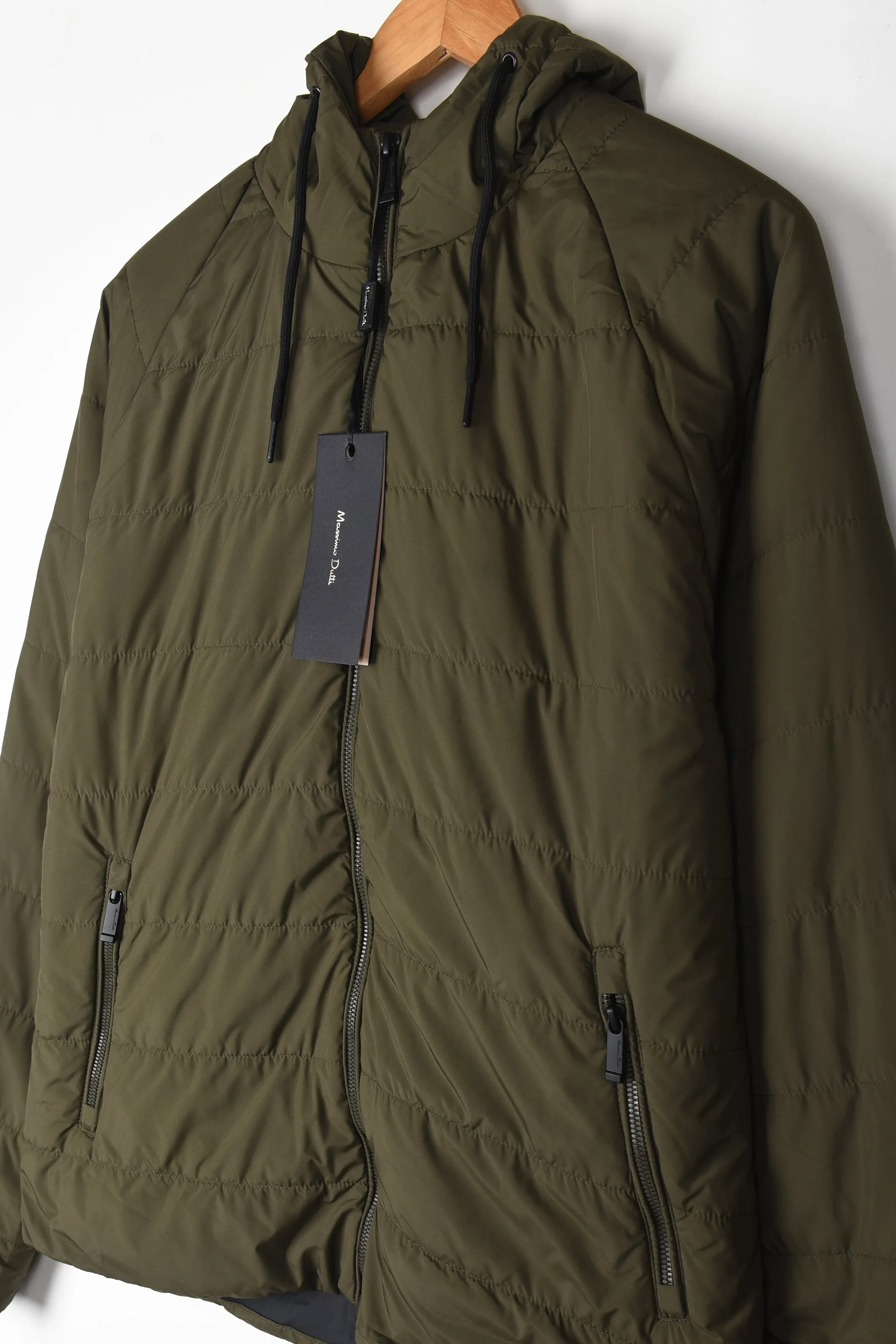 MASSIMO DUTTI HOODED LIGHT WEIGHT PUFFER