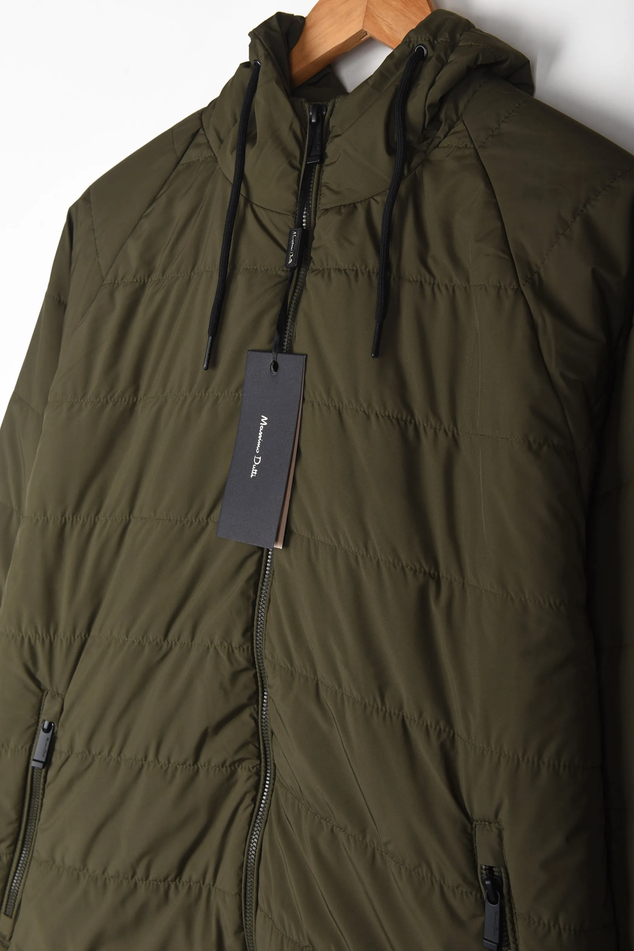 MASSIMO DUTTI HOODED LIGHT WEIGHT PUFFER