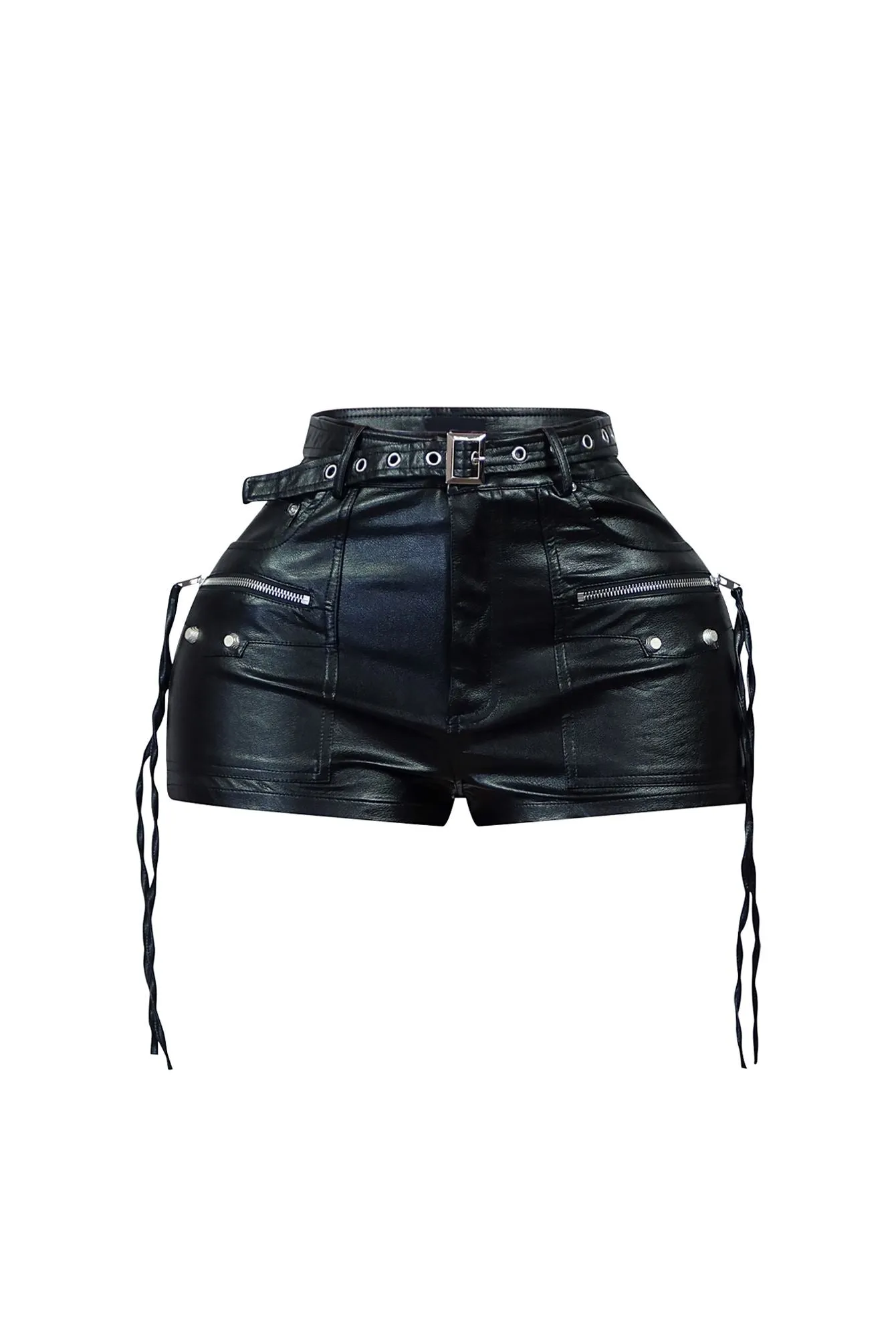 New Day Zipper Detail Belted Shorts