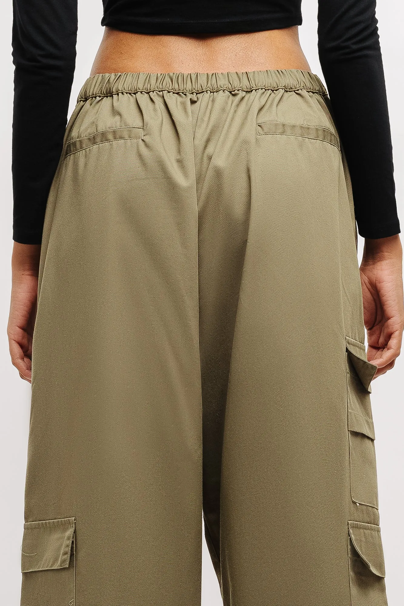 Olive Baggy Pants