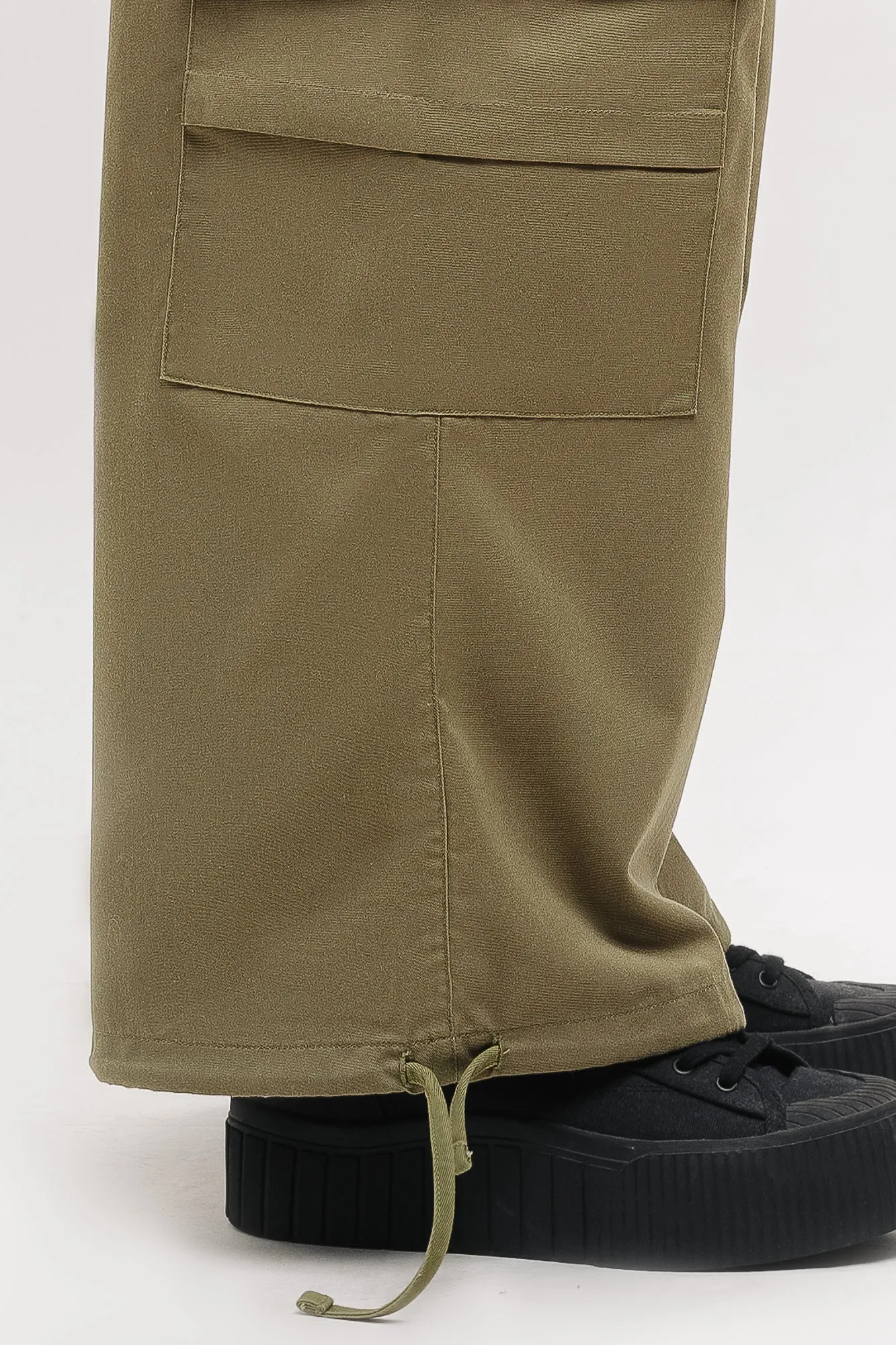 Olive Baggy Pants