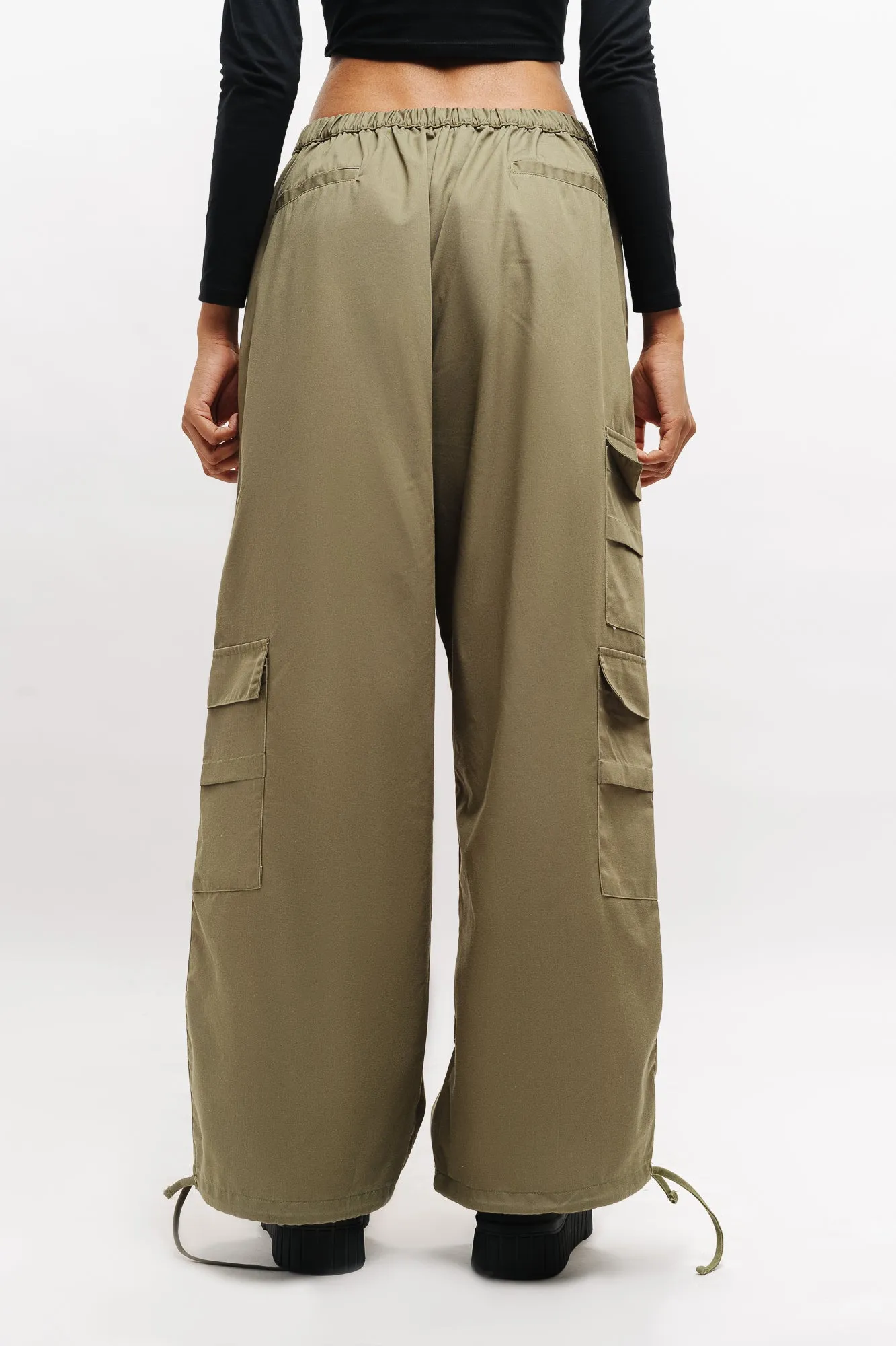 Olive Baggy Pants