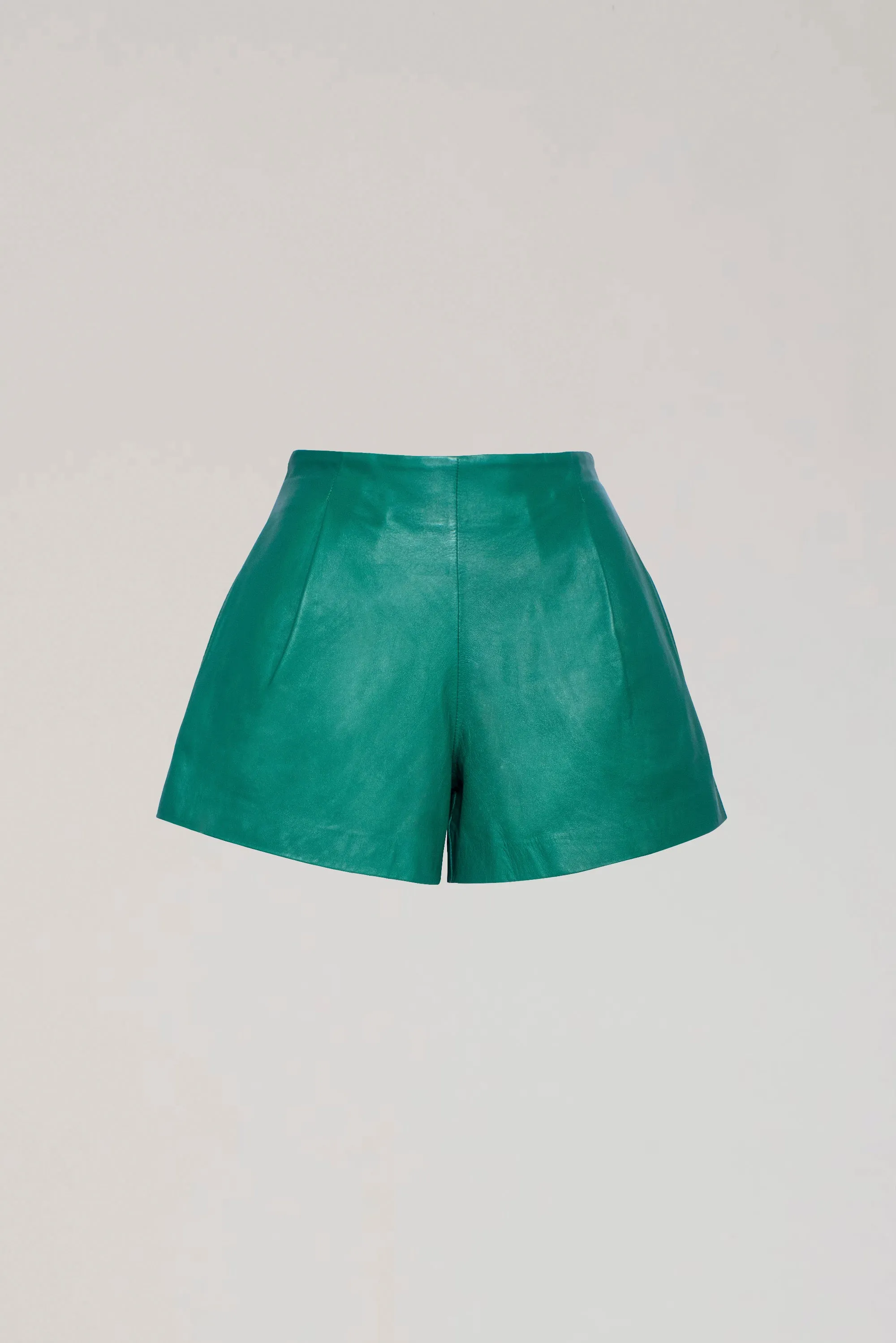 PALOMA LEATHER SHORT - EMERALD