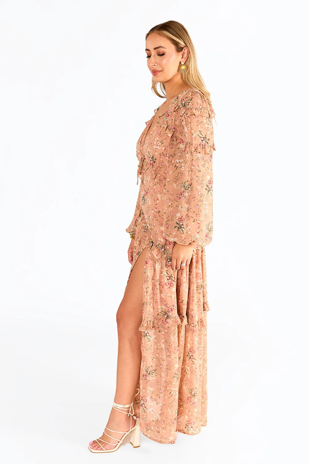 Pia Long Sleeve Maxi Dress - Adrift