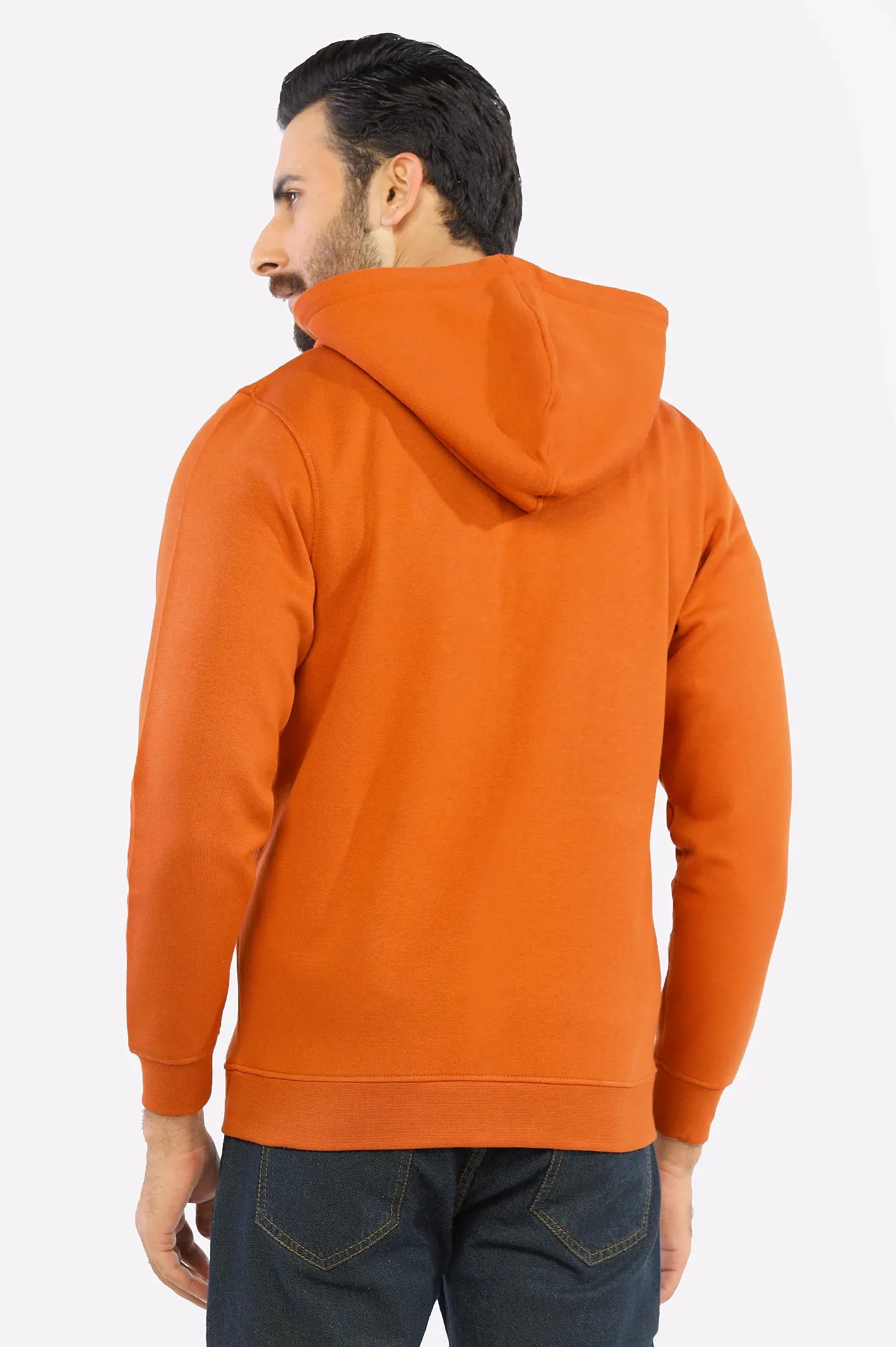 Rust Basic Zipper Hoodie