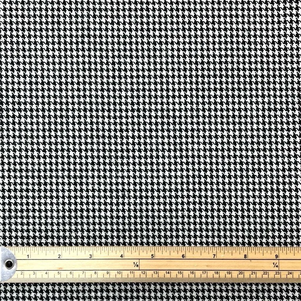 Small Black Dogtooth Wool Blend Fabric - 2 metres for £9.95 #31