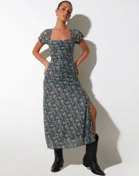 Taliah Maxi Dress in Folk Floral