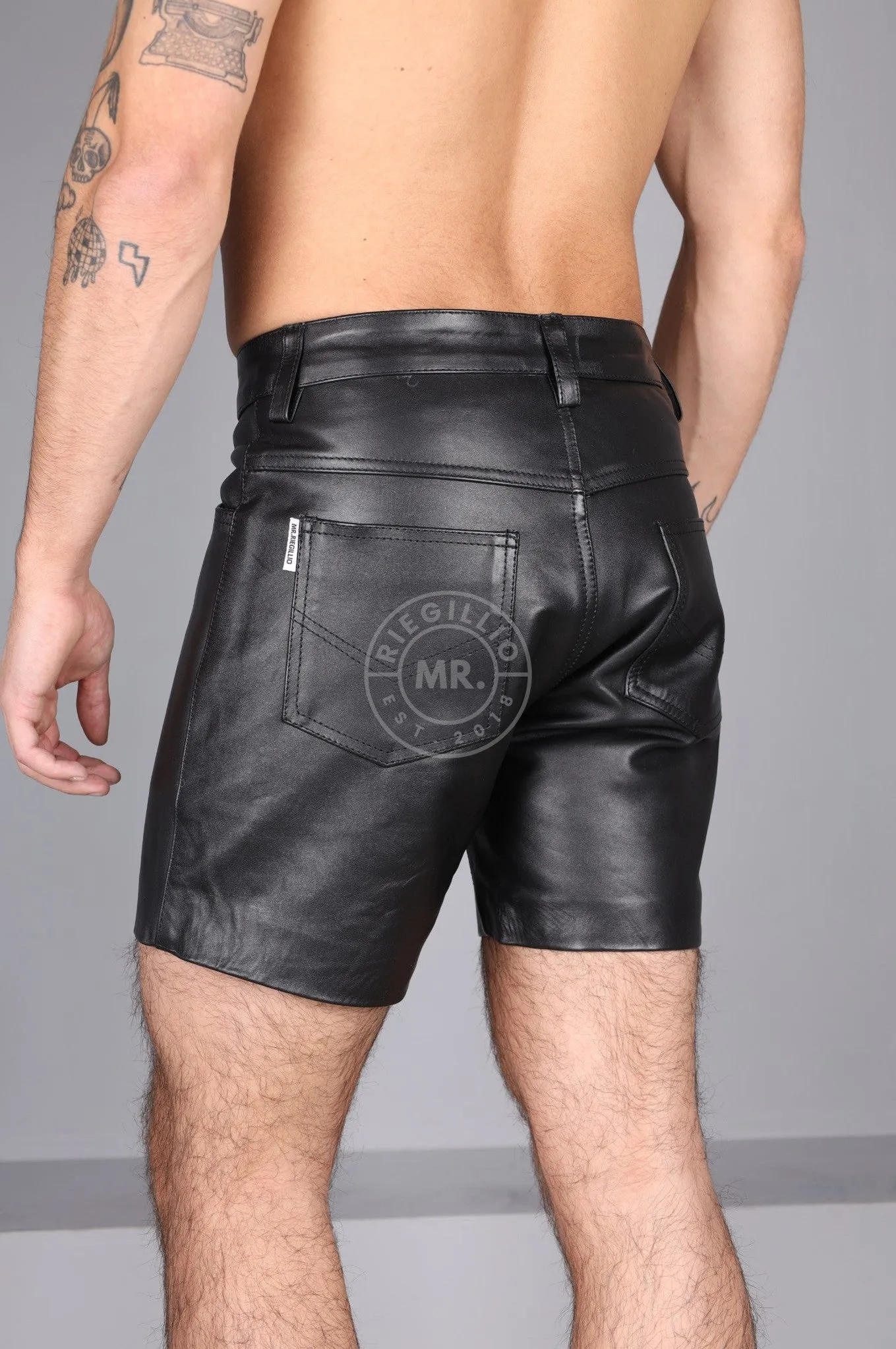 The New Black Leather 5 Pocket Short