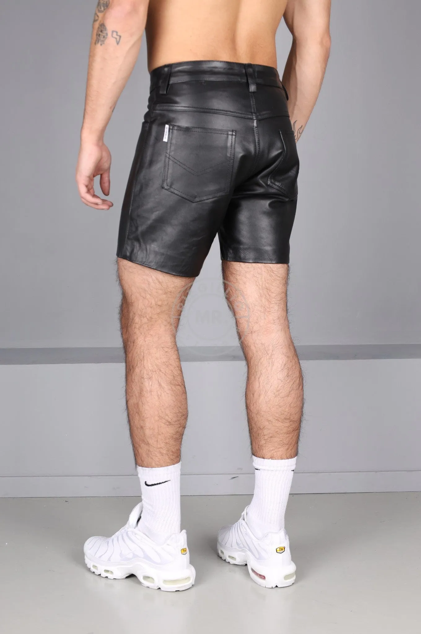 The New Black Leather 5 Pocket Short