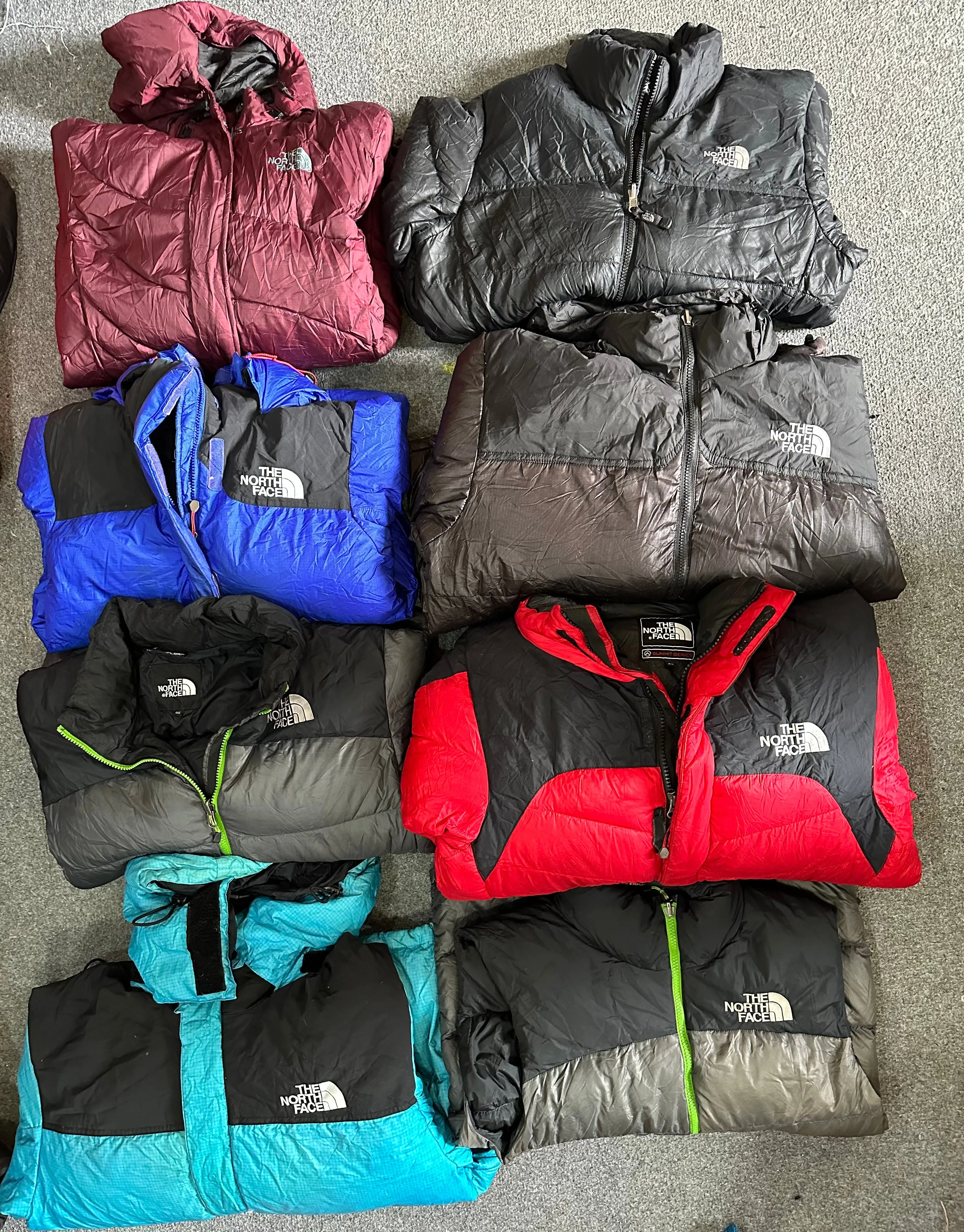 The northface puffer jackets 700nuptse,800&900LTD-17 pieces