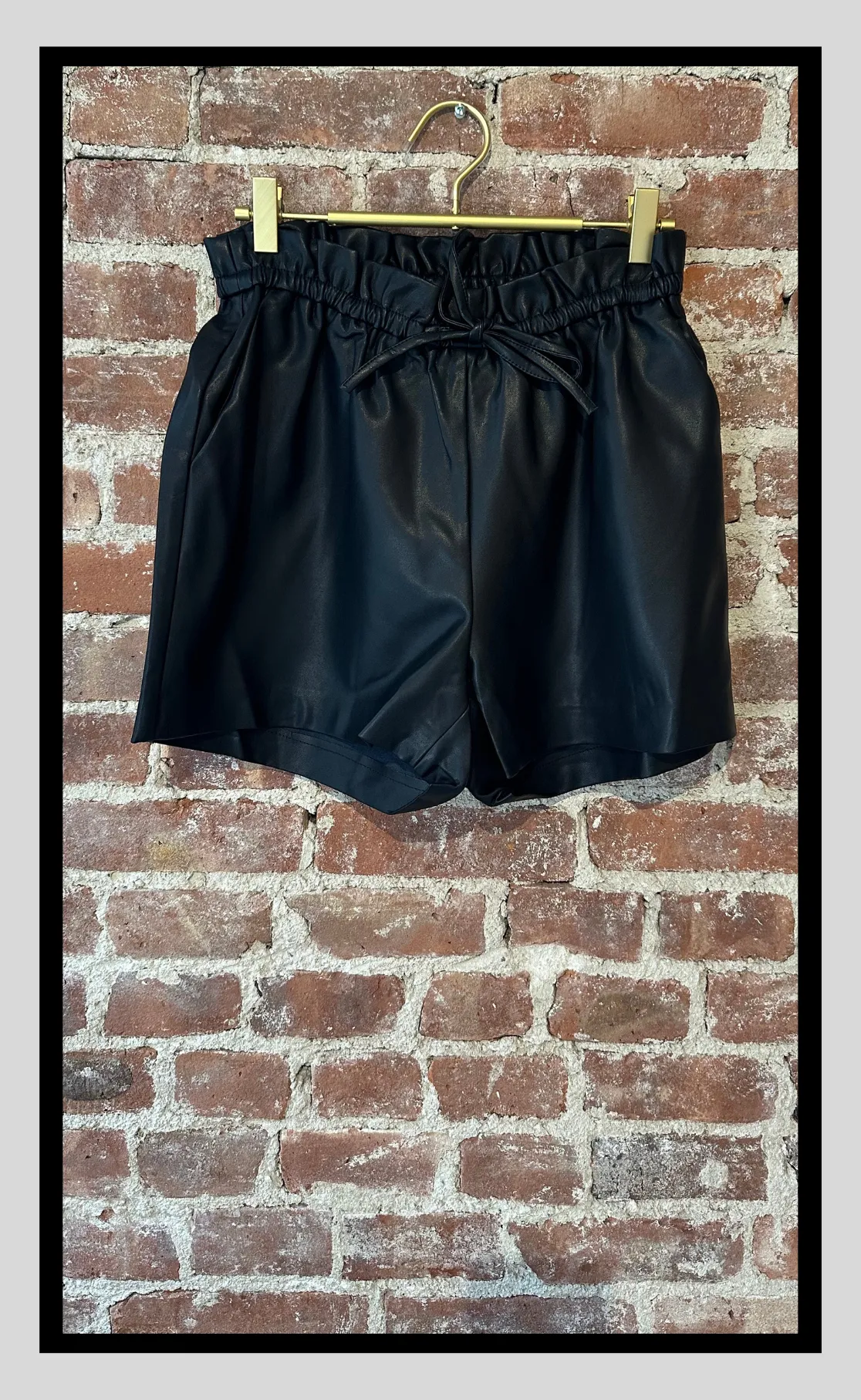 Vegan Leather Shorts