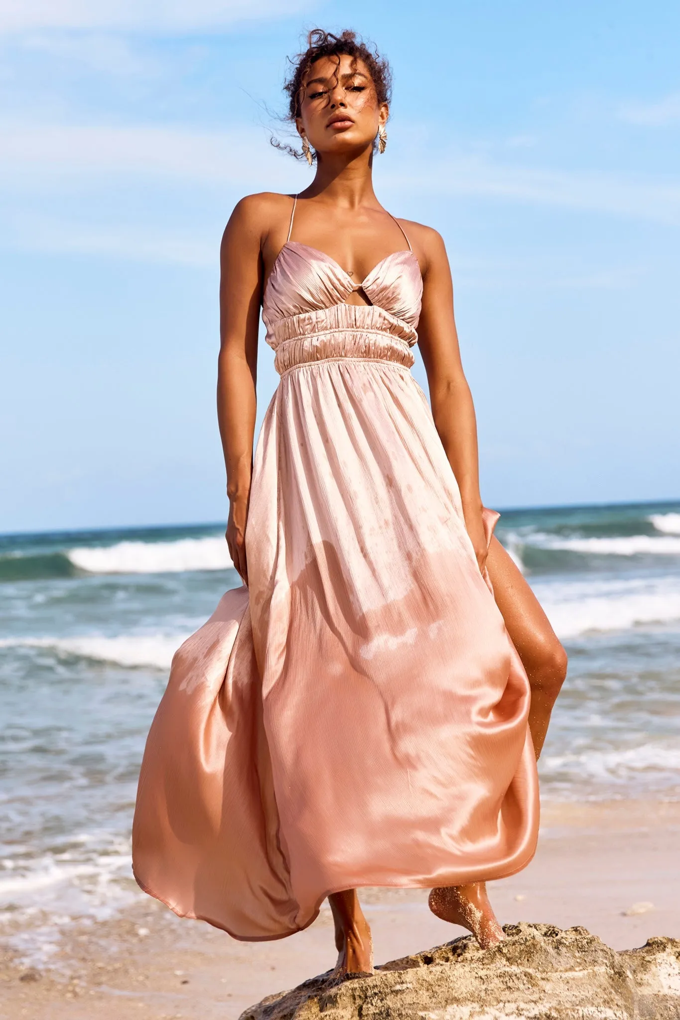 Way To You Maxi Dress - Champagne