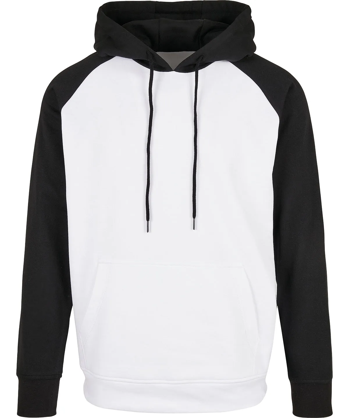 White/Black - Basic raglan hoodie