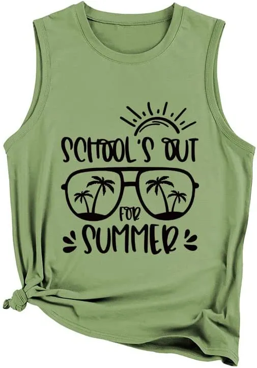 Women Schools Out for Summer Tank Graduate Summer Vacation Shirt