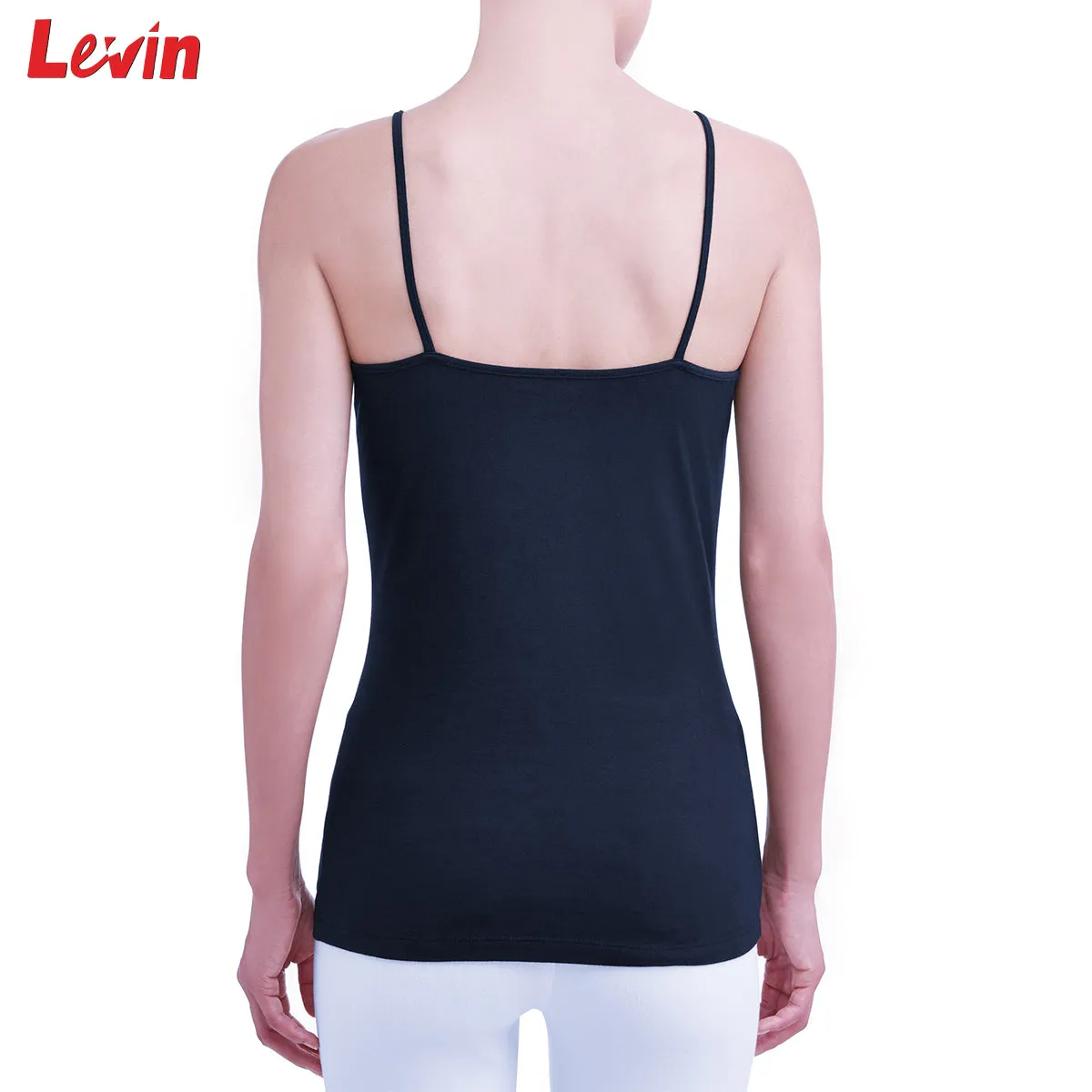 Women's Basic Short spaghetti strap Fitted Cami Cotton Tank Top